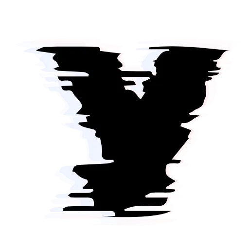 Стикер 22 Glitch Font