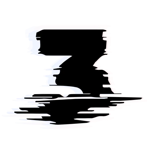 Стикер 40 Glitch Font