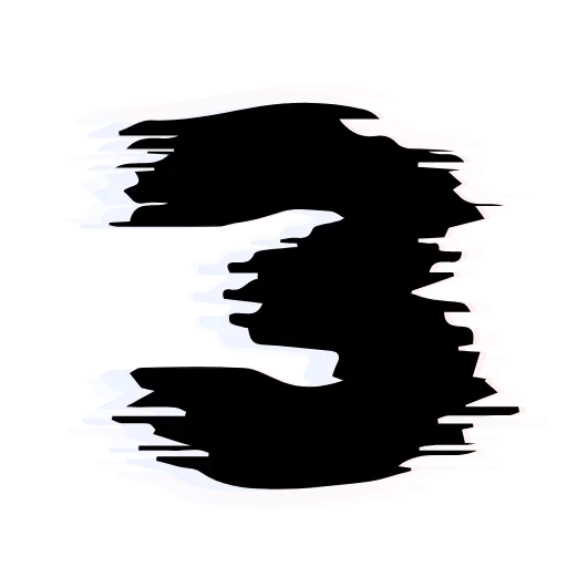 Стикер 10 Glitch Font