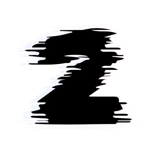 Стикер 39 Glitch Font