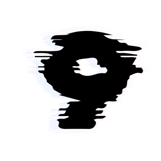 Стикер 46 Glitch Font