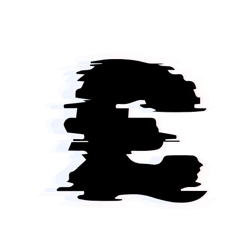 Стикер 58 Glitch Font
