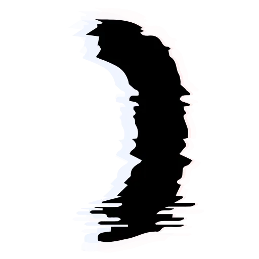 Стикер 53 Glitch Font