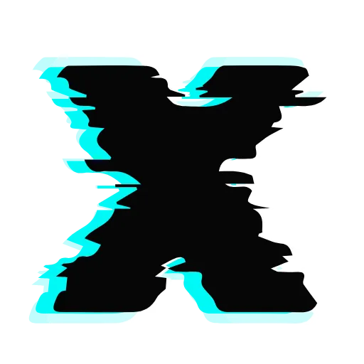 Стикер 24 Glitch Font