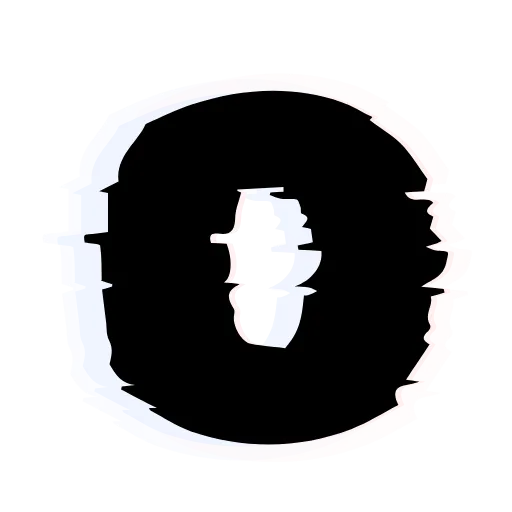 Стикер 17 Glitch Font