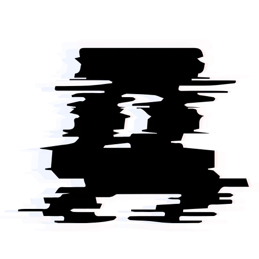 Стикер 6 Glitch Font
