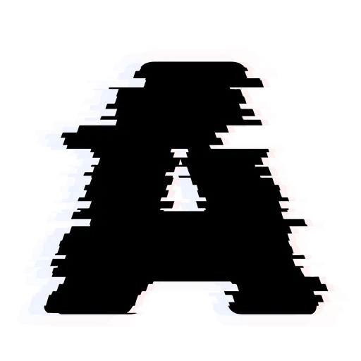 Стикер 60 Glitch Font