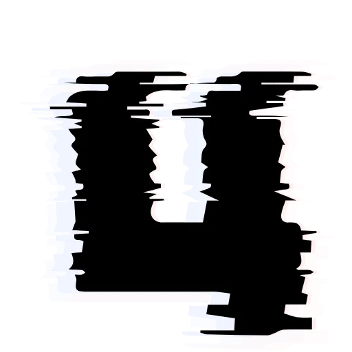 Стикер 25 Glitch Font