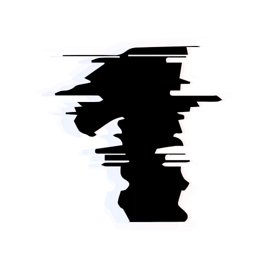 Стикер 38 Glitch Font