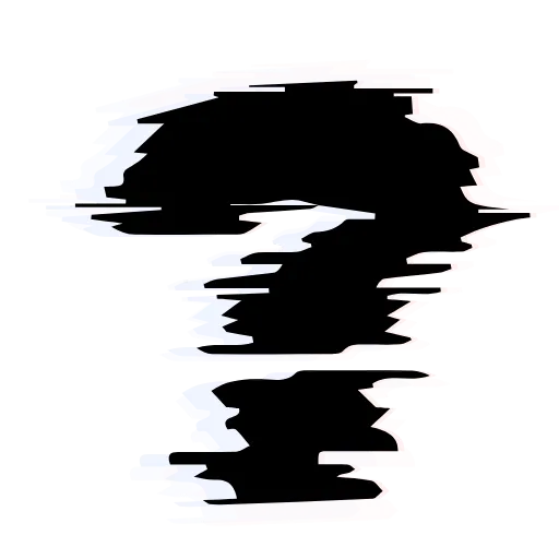 Стикер 37 Glitch Font