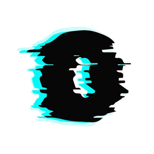 Стикер 47 Glitch Font