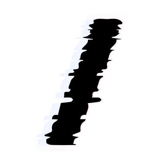 Стикер 51 Glitch Font