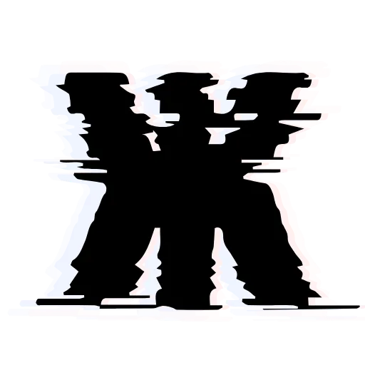 Стикер 9 Glitch Font