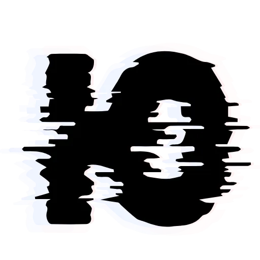 Стикер 33 Glitch Font