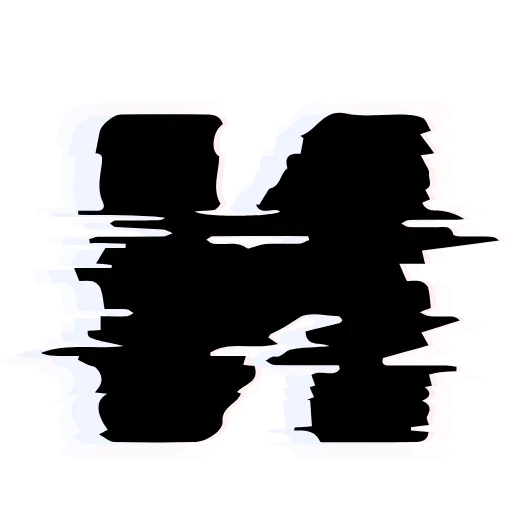 Стикер 11 Glitch Font