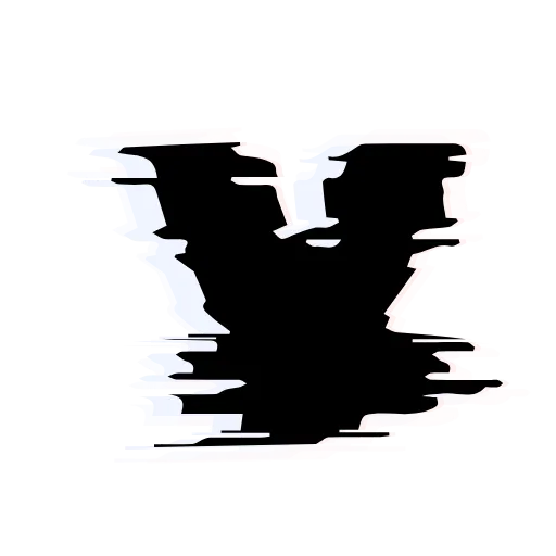 Стикер 59 Glitch Font