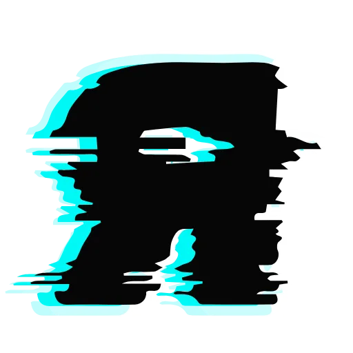 Стикер 34 Glitch Font