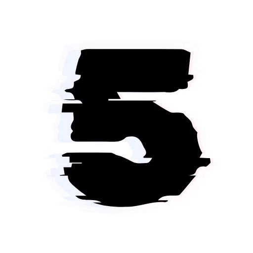 Стикер 42 Glitch Font