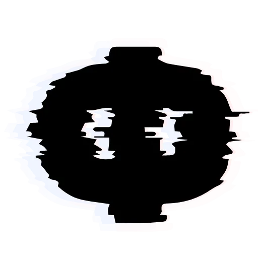 Стикер 23 Glitch Font