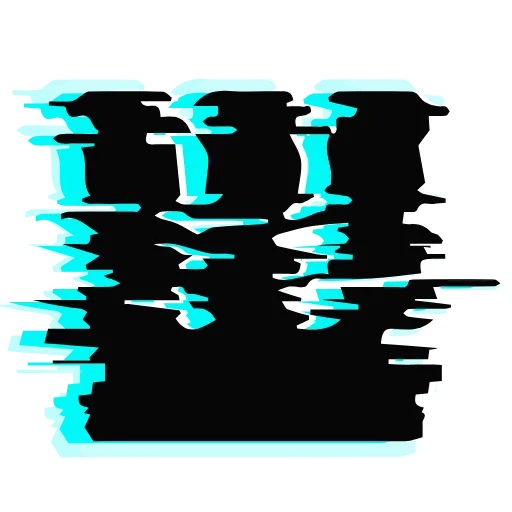 Стикер 27 Glitch Font