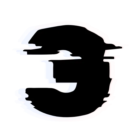Стикер 32 Glitch Font