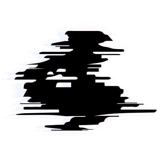 Стикер 41 Glitch Font