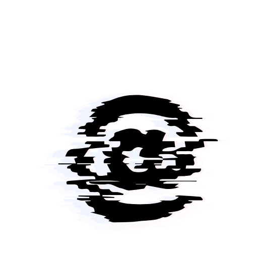 Стикер 50 Glitch Font