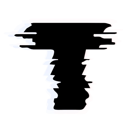 Стикер 21 Glitch Font