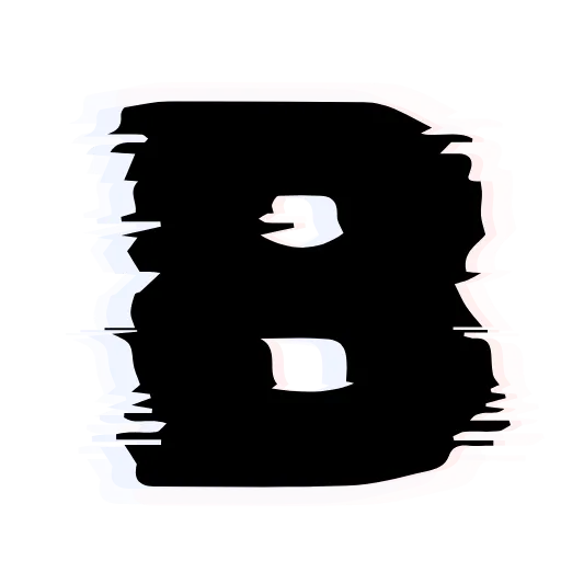 Стикер 4 Glitch Font