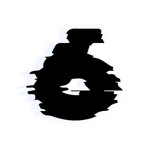 Стикер 43 Glitch Font