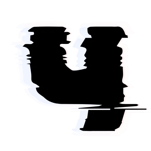 Стикер 26 Glitch Font