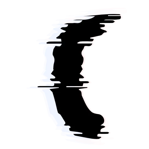 Стикер 52 Glitch Font