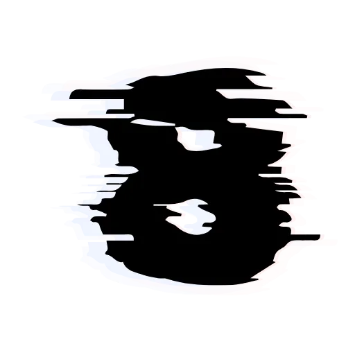 Стикер 45 Glitch Font
