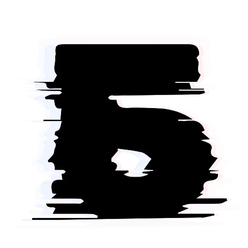 Стикер 3 Glitch Font