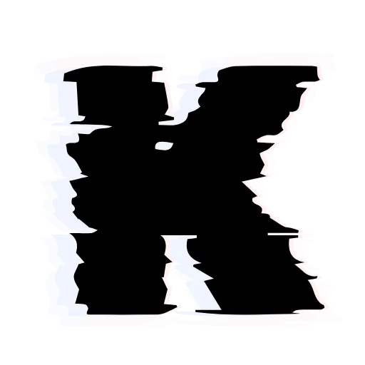 Стикер 13 Glitch Font
