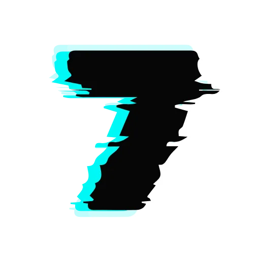Стикер 44 Glitch Font
