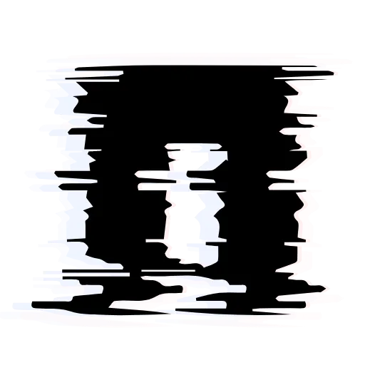 Стикер 18 Glitch Font