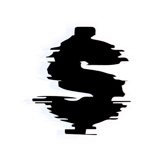Стикер 56 Glitch Font