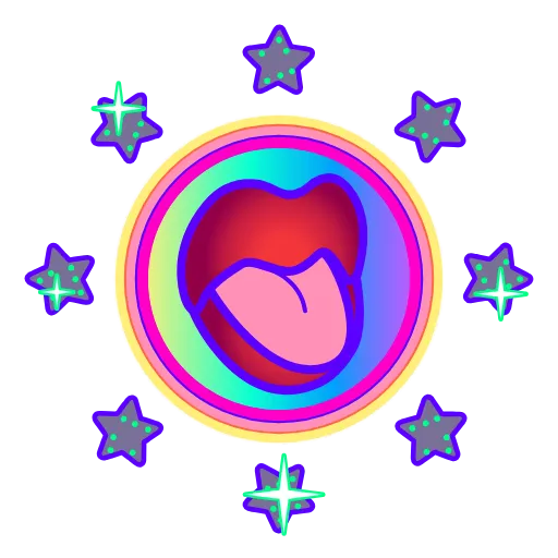 😛 Стикер «Глиттер» для Telegram