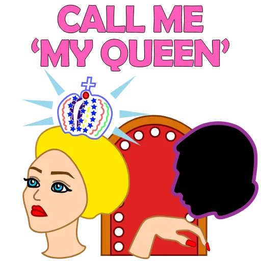 👸 Стикер «Glitter Emotion» для Telegram