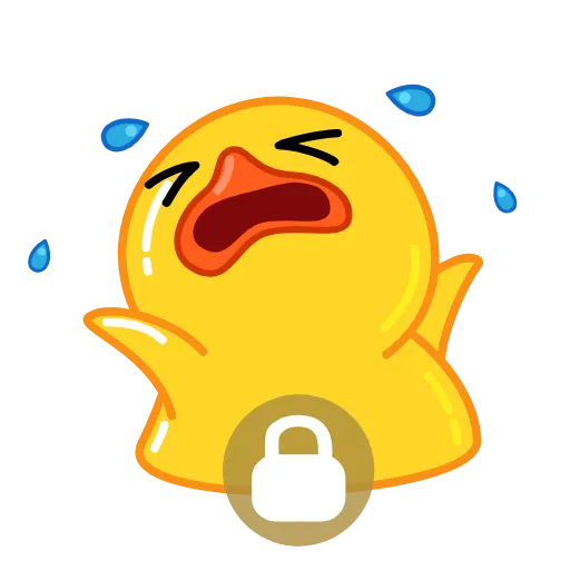 😭 Стикер «Telegram Duck» для Telegram