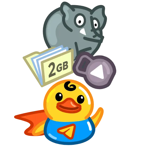 🤹‍♂️ Стикер «Telegram Duck» для Telegram