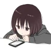 🤳 Эмодзи «Мрачная девушка» для Telegram