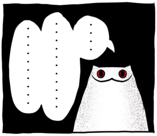 😐 Стикер «Gloomy Cat» для Telegram