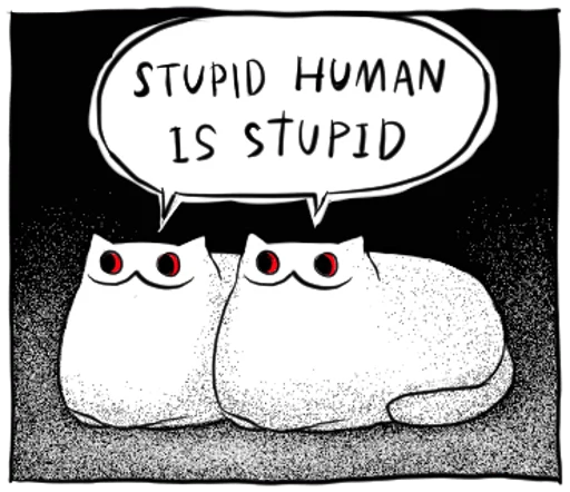 ☺️ Стикер «Gloomy Cat» для Telegram