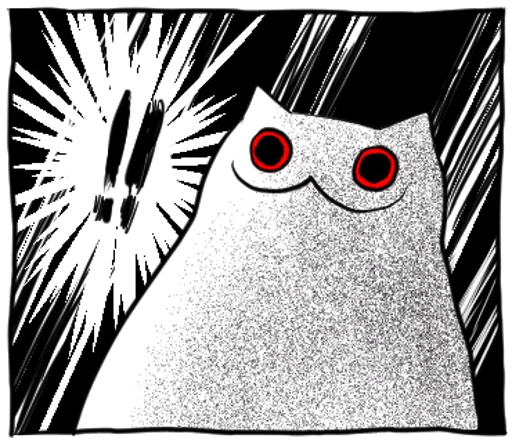 😱 Стикер «Gloomy Cat» для Telegram