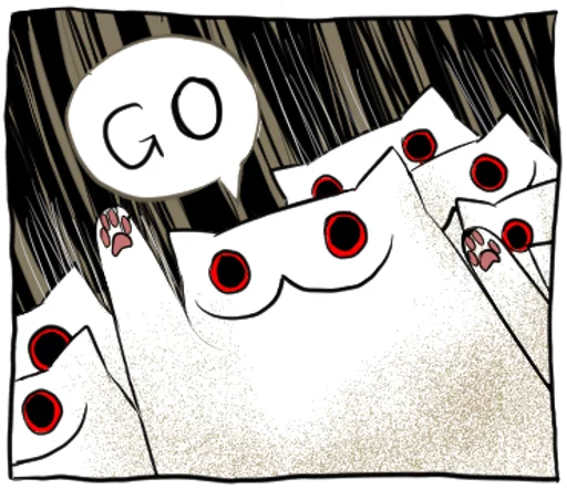 🏃 Стикер «Gloomy Cat» для Telegram
