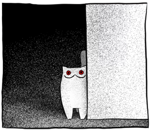 🙃 Стикер «Gloomy Cat» для Telegram