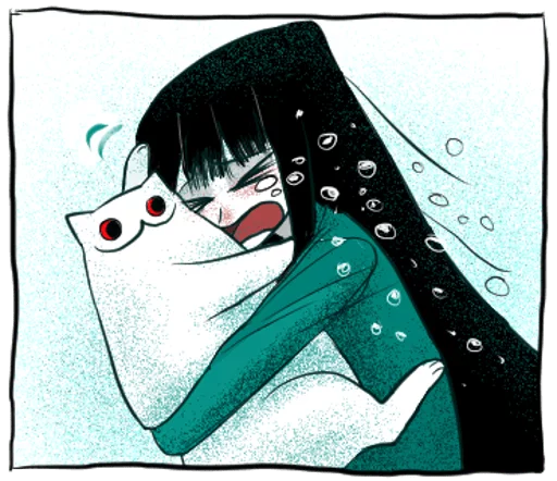 ☺️ Стикер «Gloomy Cat» для Telegram