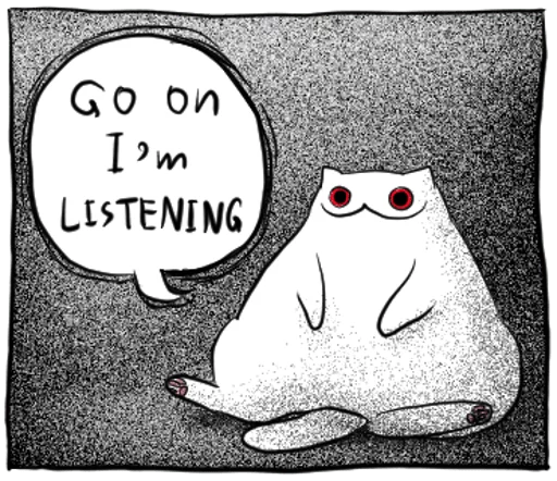 😀 Стикер «Gloomy Cat» для Telegram
